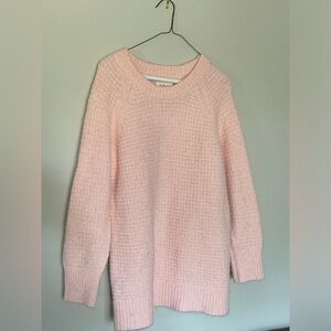 LOU & GREY PEACH WAFFLE-KNIT SWEATER SIZE MEDIUM